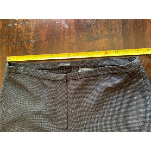 Tahari Womens Size 8 Pants Gray Poly Elastane Trousers Small Check Pattern - Picture 7 of 11
